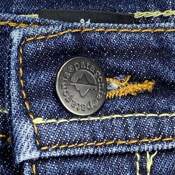 PATAGONIA Cuffed Hem Denim Shorts Sz 26 Blue - Picture 3 of 10